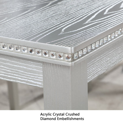 Modern Square Dining Table, Counter Height for Kitchen or Dining Room