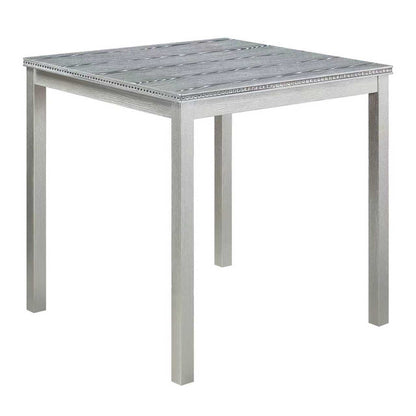 Modern Square Dining Table, Counter Height for Kitchen or Dining Room