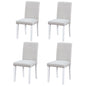 Dining Chairs Only, Dining Chairs set for 4, Kitchen Chair with Padded Seat, Side Chair for Dining Room, White & Gray