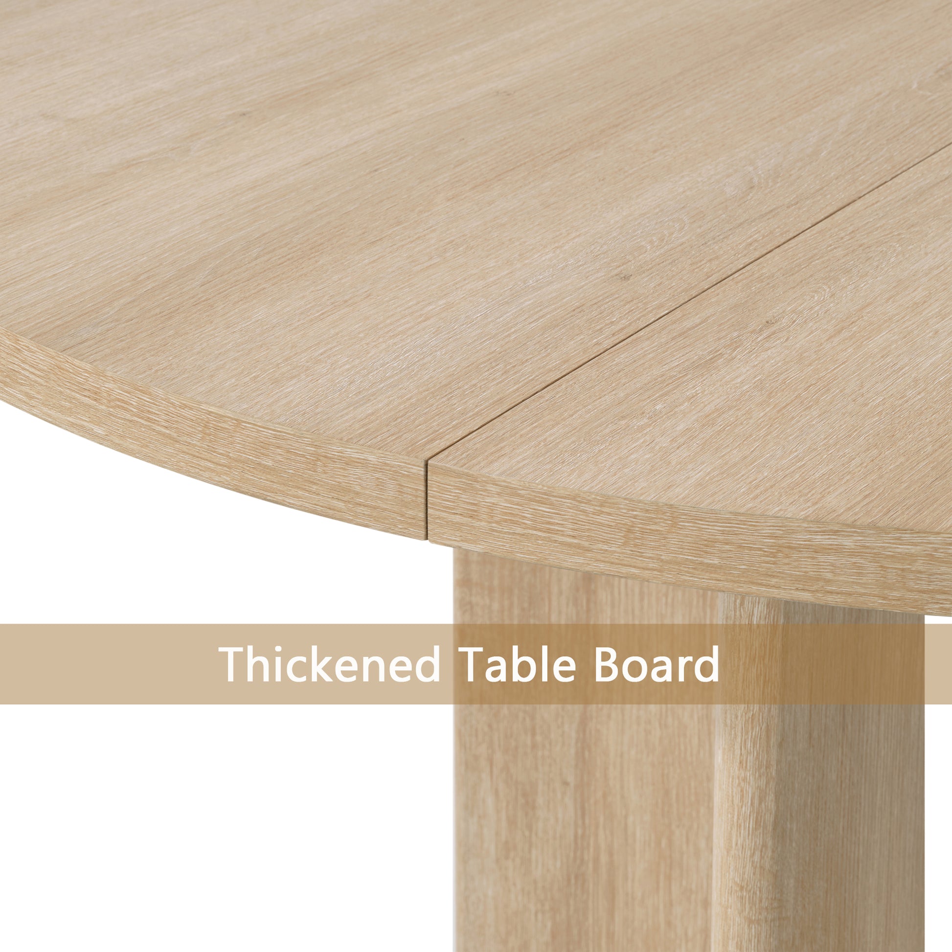 Round Dining Table for 4 - Light Oak - Seats 4
