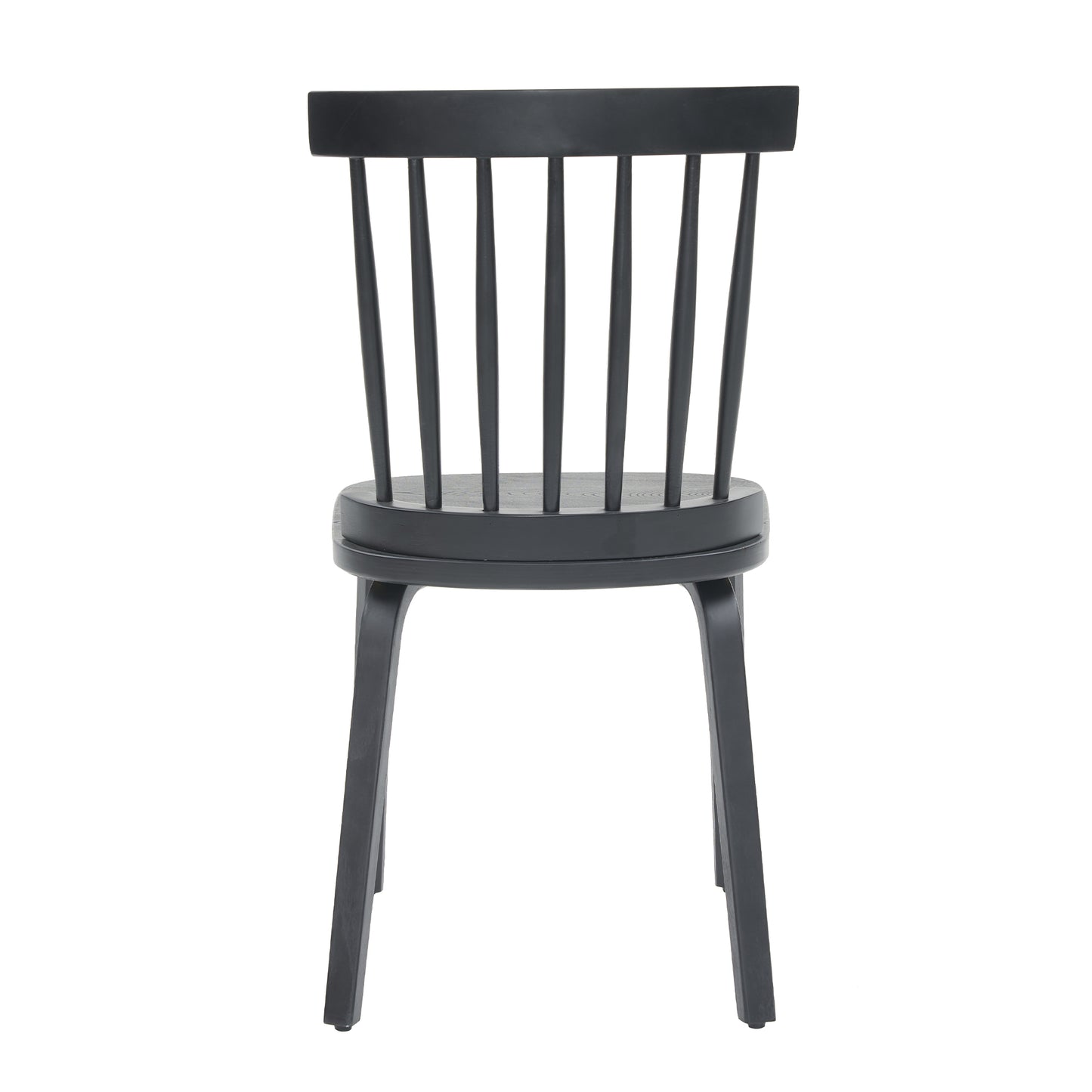 Black Wood Dining Chairs Set of 4 - Windsor Style