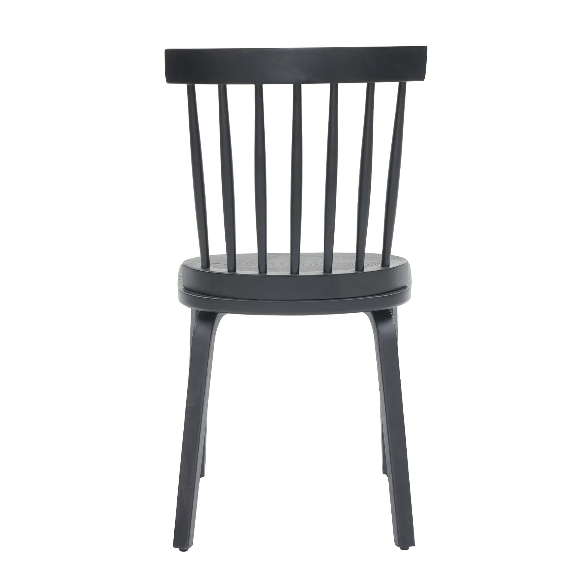 Black Wood Dining Chairs Set of 4 - Windsor Style