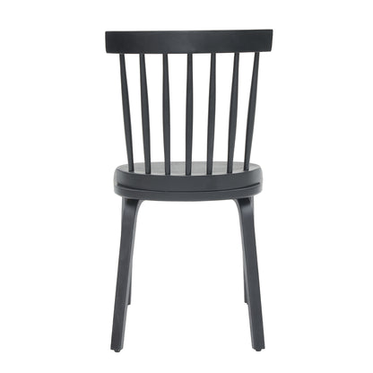 Black Wood Dining Chairs Set of 4 - Windsor Style