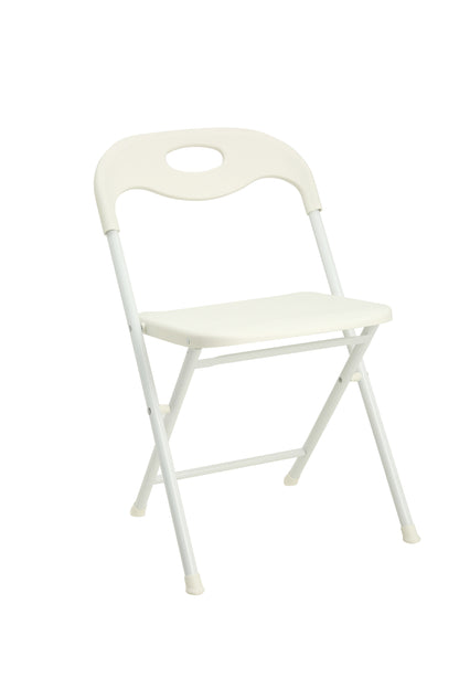 4-Pack White Stainless Steel Folding Chairs - Heavy-Duty 800lb Capacity, Stackable & Waterproof