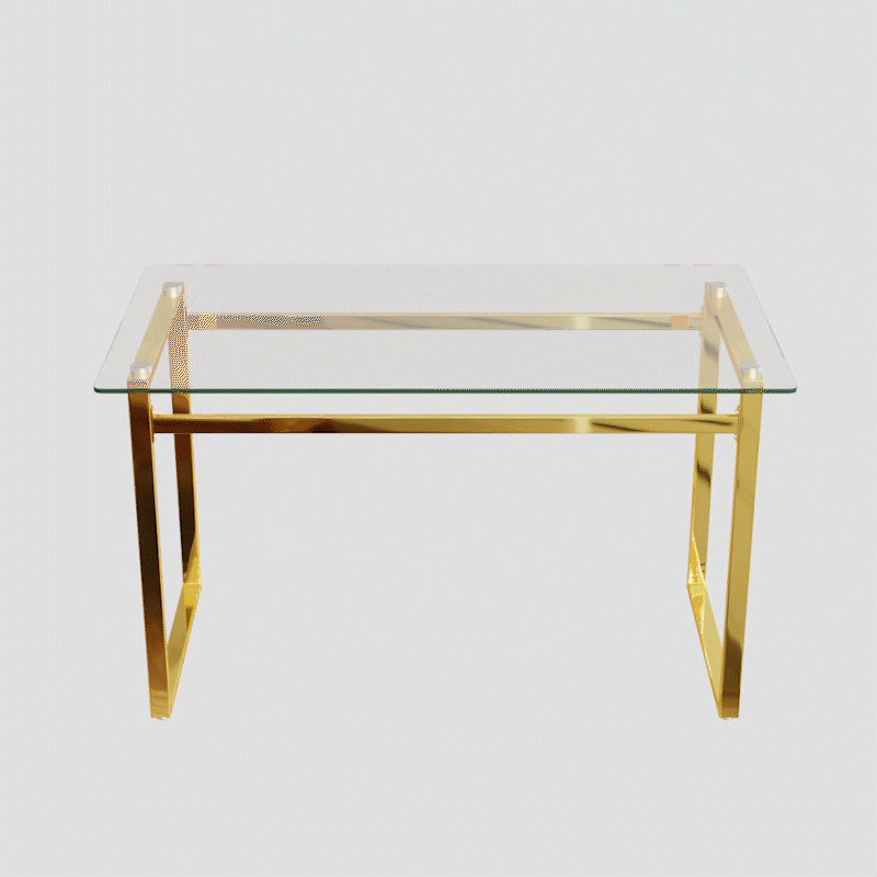 Modern Glass Dining Table - 4-6 Seats, Transparent