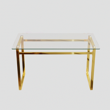 Modern Glass Dining Table - 4-6 Seats, Transparent