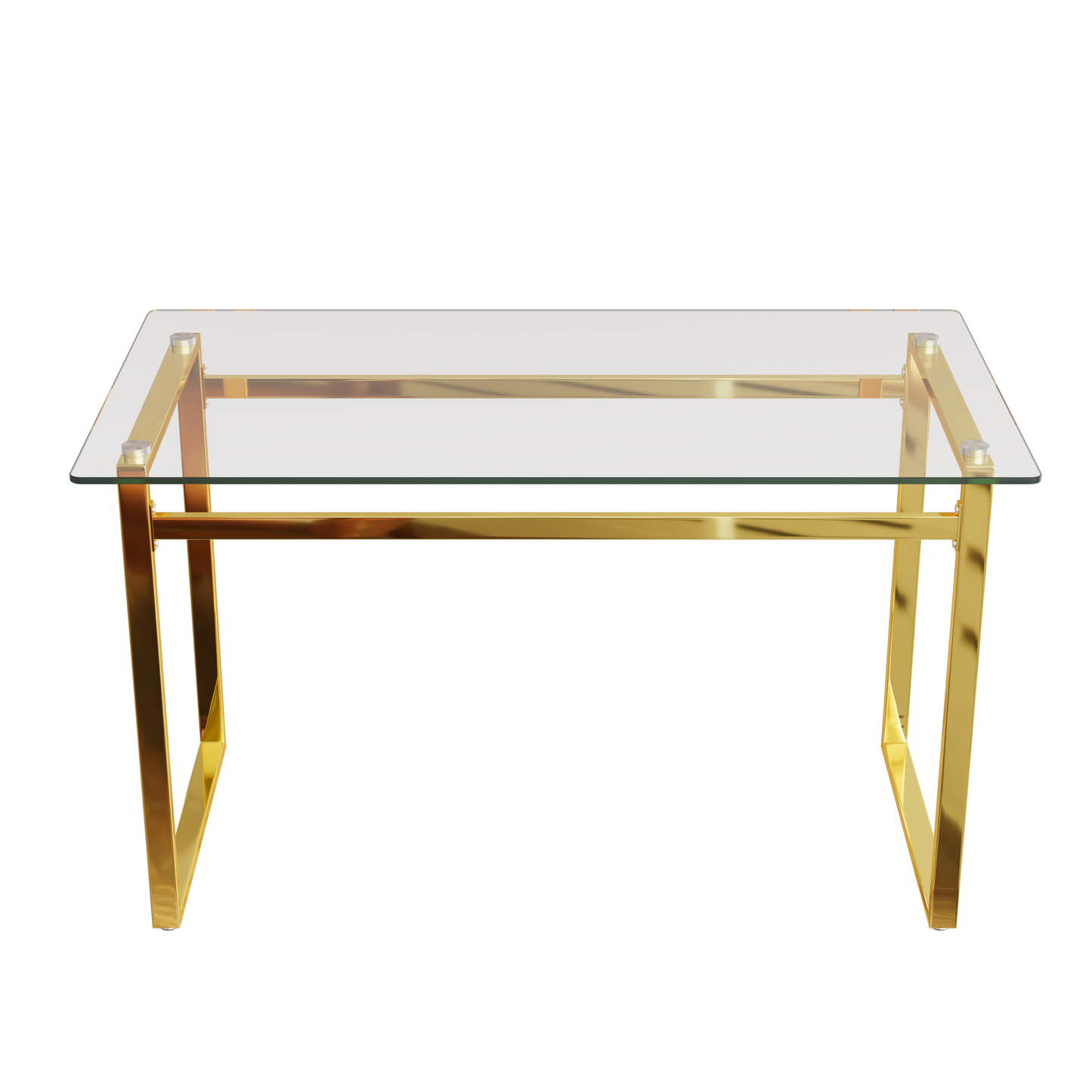 Modern Glass Dining Table - 4-6 Seats, Transparent