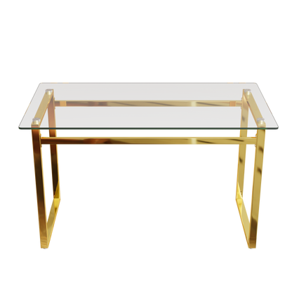 Modern Glass Dining Table - 4-6 Seats, Transparent