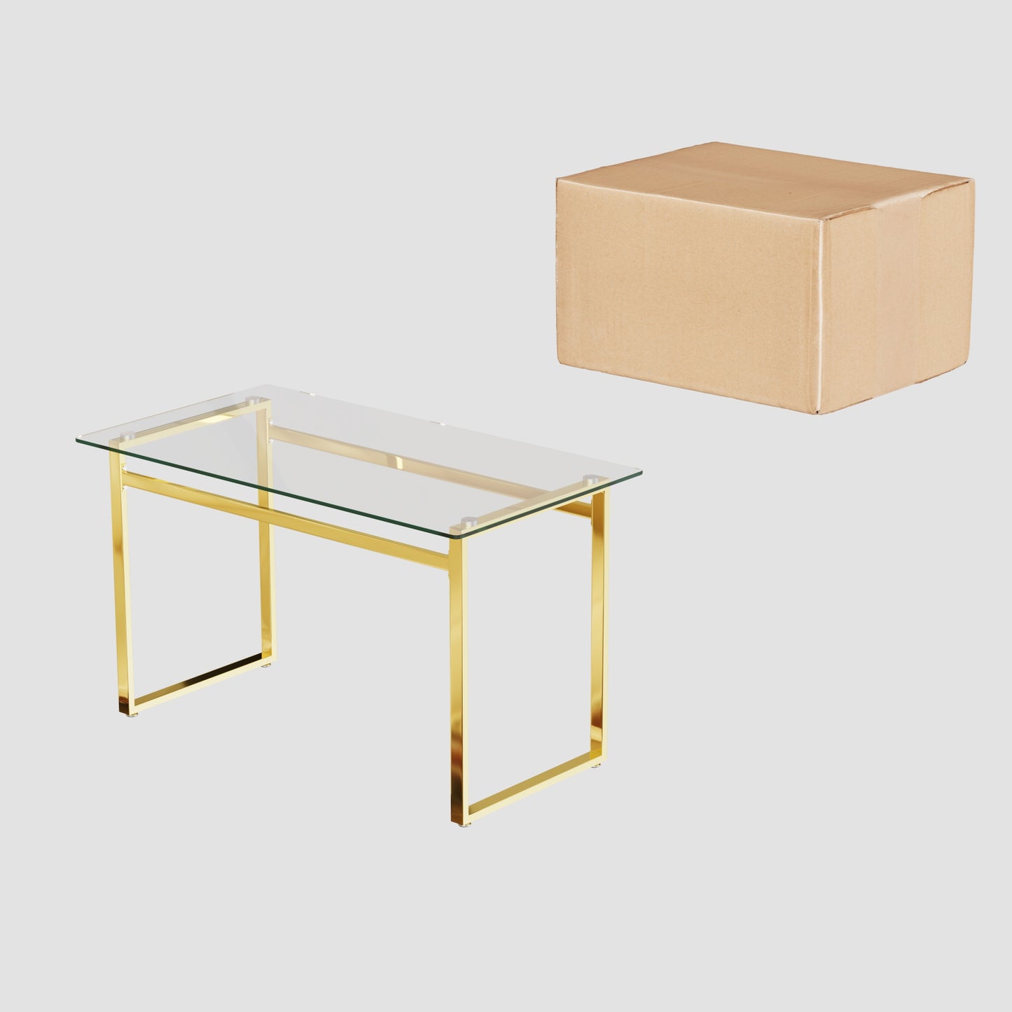 Modern Glass Dining Table - 4-6 Seats, Transparent