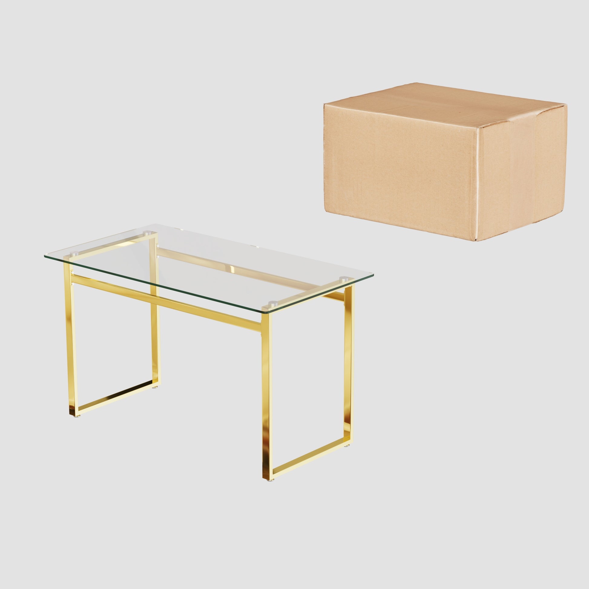 Modern Glass Dining Table - 4-6 Seats, Transparent