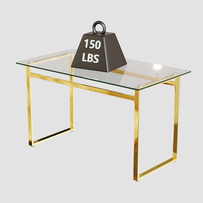 Modern Glass Dining Table - 4-6 Seats, Transparent