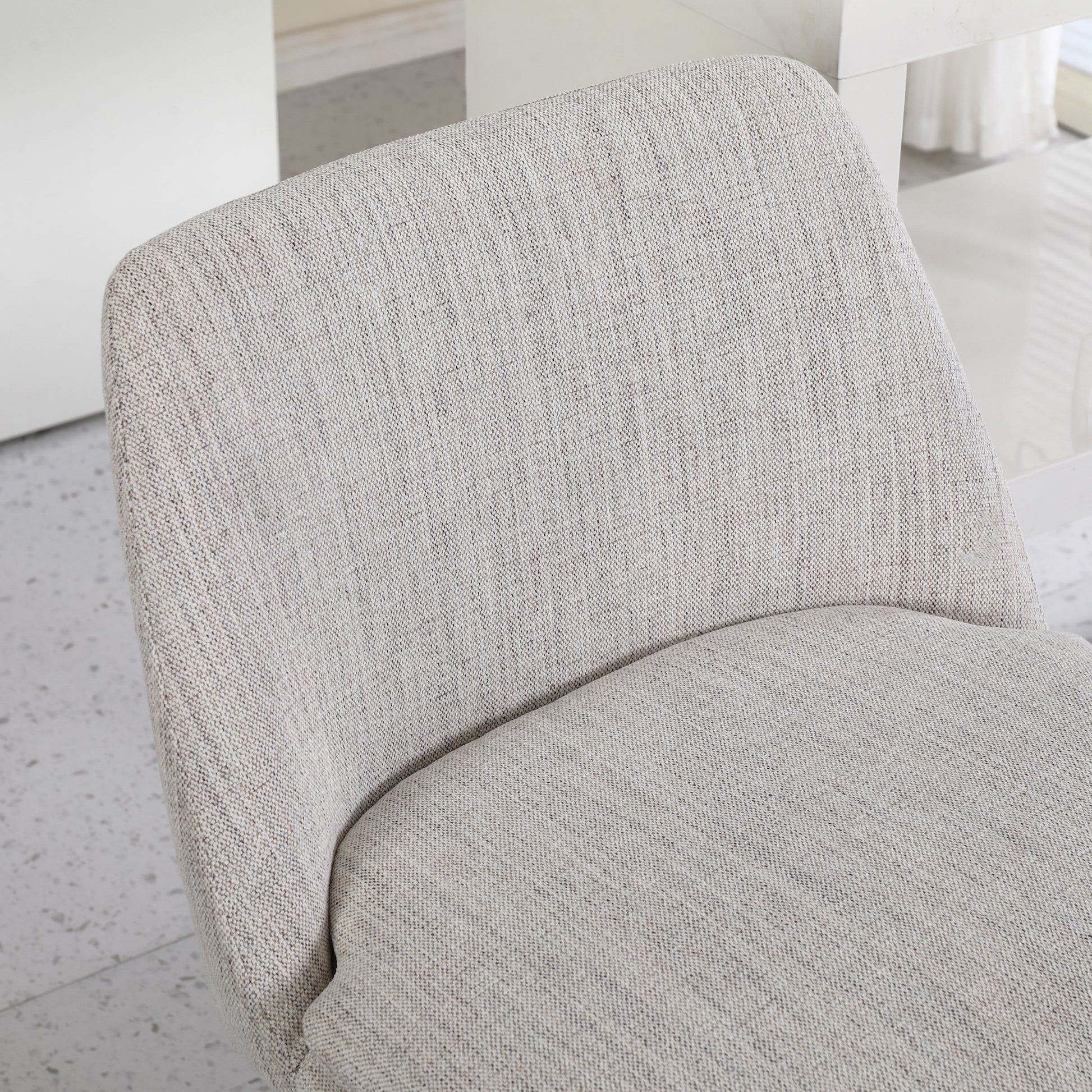 Off White Linen Bar Stools Set of 2 - Kitchen Island Seating