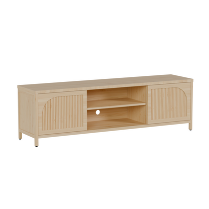 Bamboo TV Cabinet - Natural Storage & Style