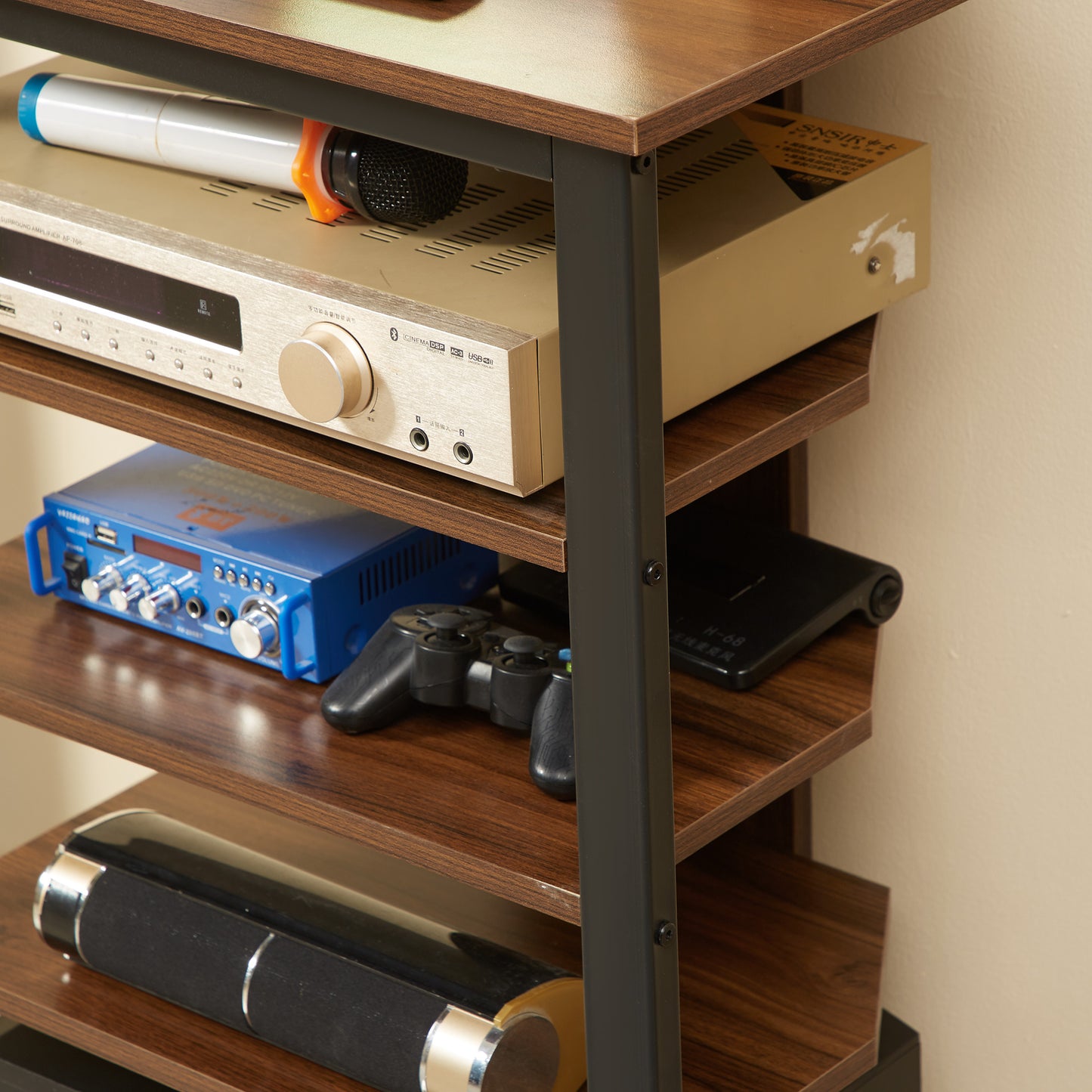HOMCOM TV Stand - Corner Storage for Media & Entertainment
