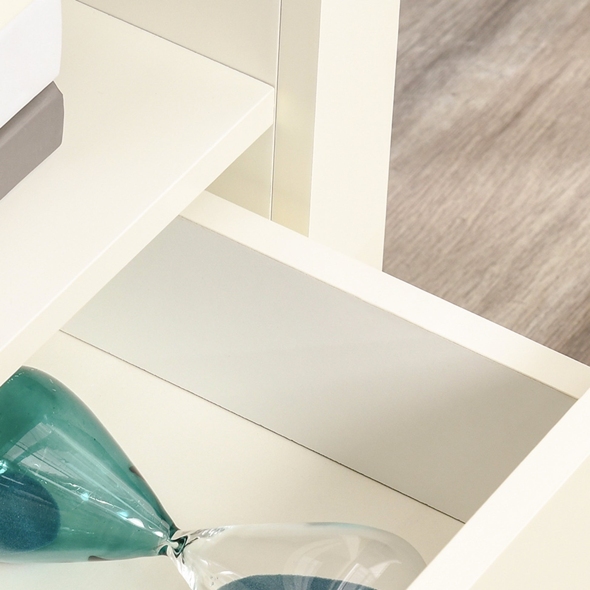 HOMCOM Corner TV Stand - White | Up to 50" Storage Console