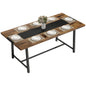 HOMCOM Industrial Dining Table for 8 People, 70.9" Long Rectangular Kitchen Table with Large Tabletop and Steel Legs for Dining Room, Rustic Brown