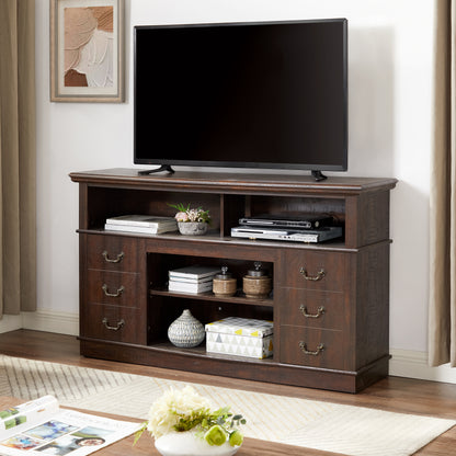 Espresso MDF TV Stand - 60" TV Console Table