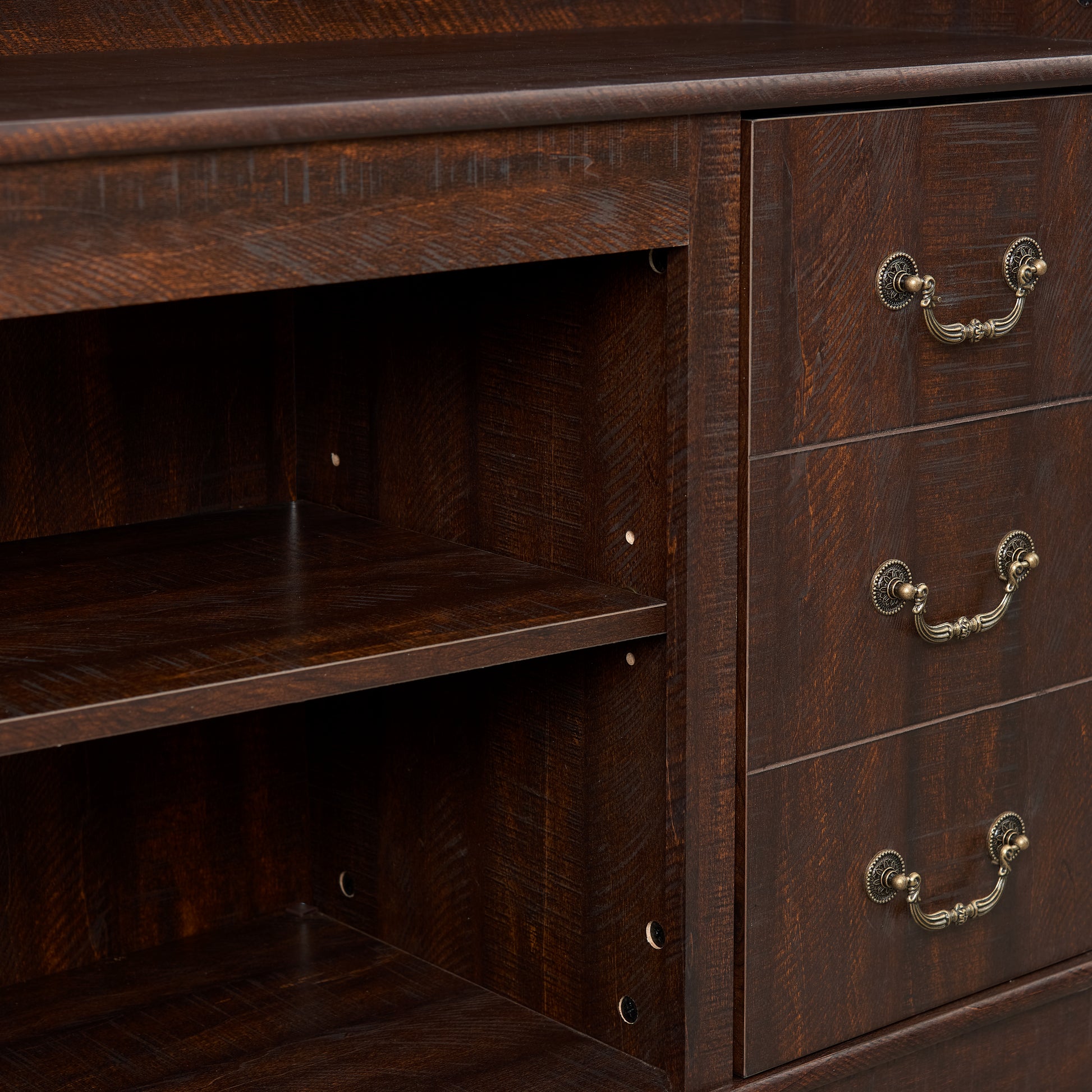 Espresso MDF TV Stand - 60" TV Console Table