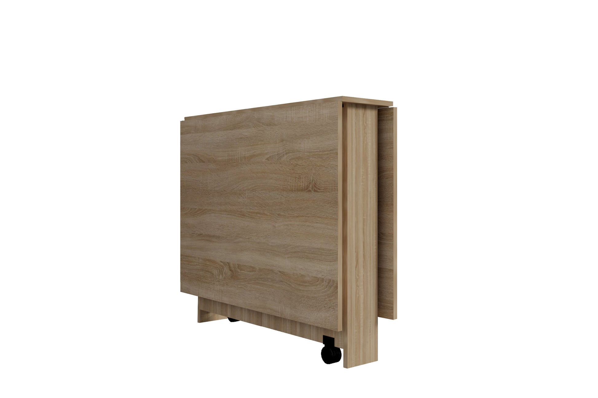 Folding Rectangular Dining Table - Seats 6, Wood Finish for Dining Room
