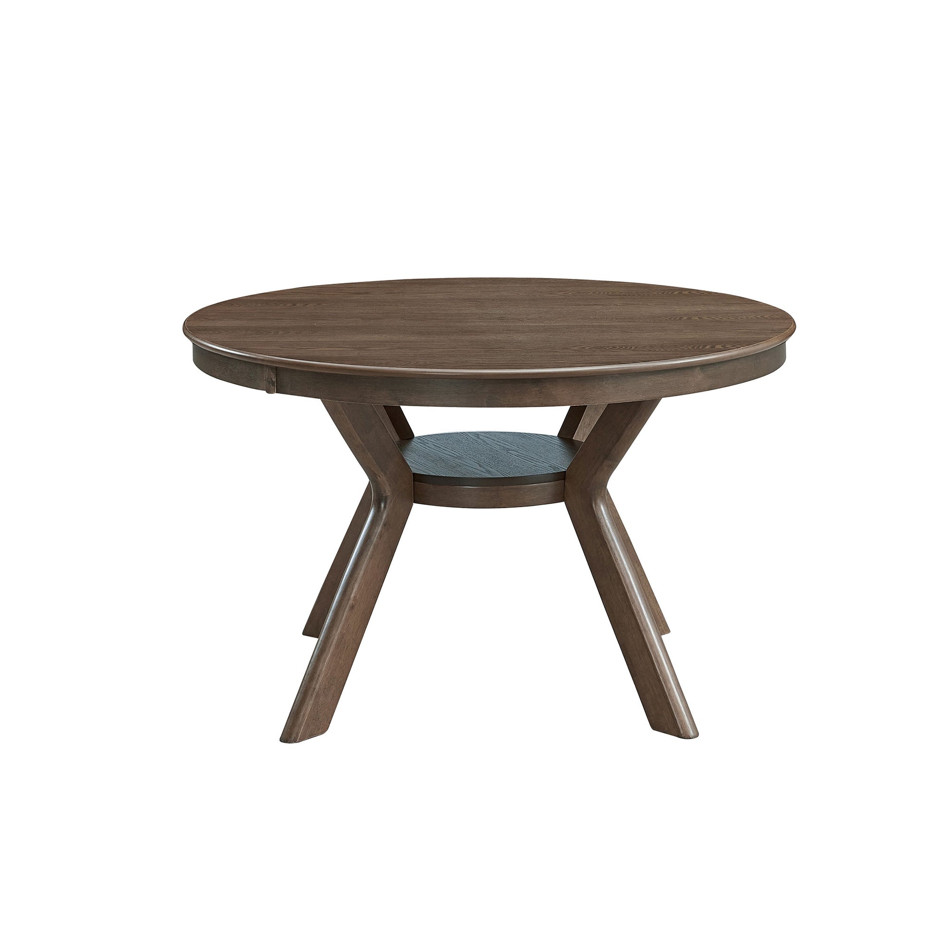 47.24" Round Rubber Wood Dining Table - Seats 4-6, Oak