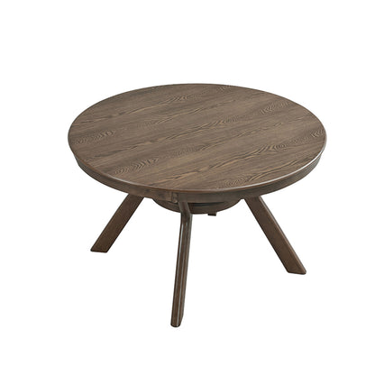 47.24" Round Rubber Wood Dining Table - Seats 4-6, Oak