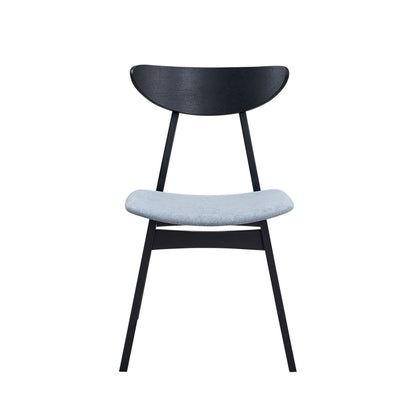 Black Wood Dining Chairs Set of 2 for Kitchen and Dining Room