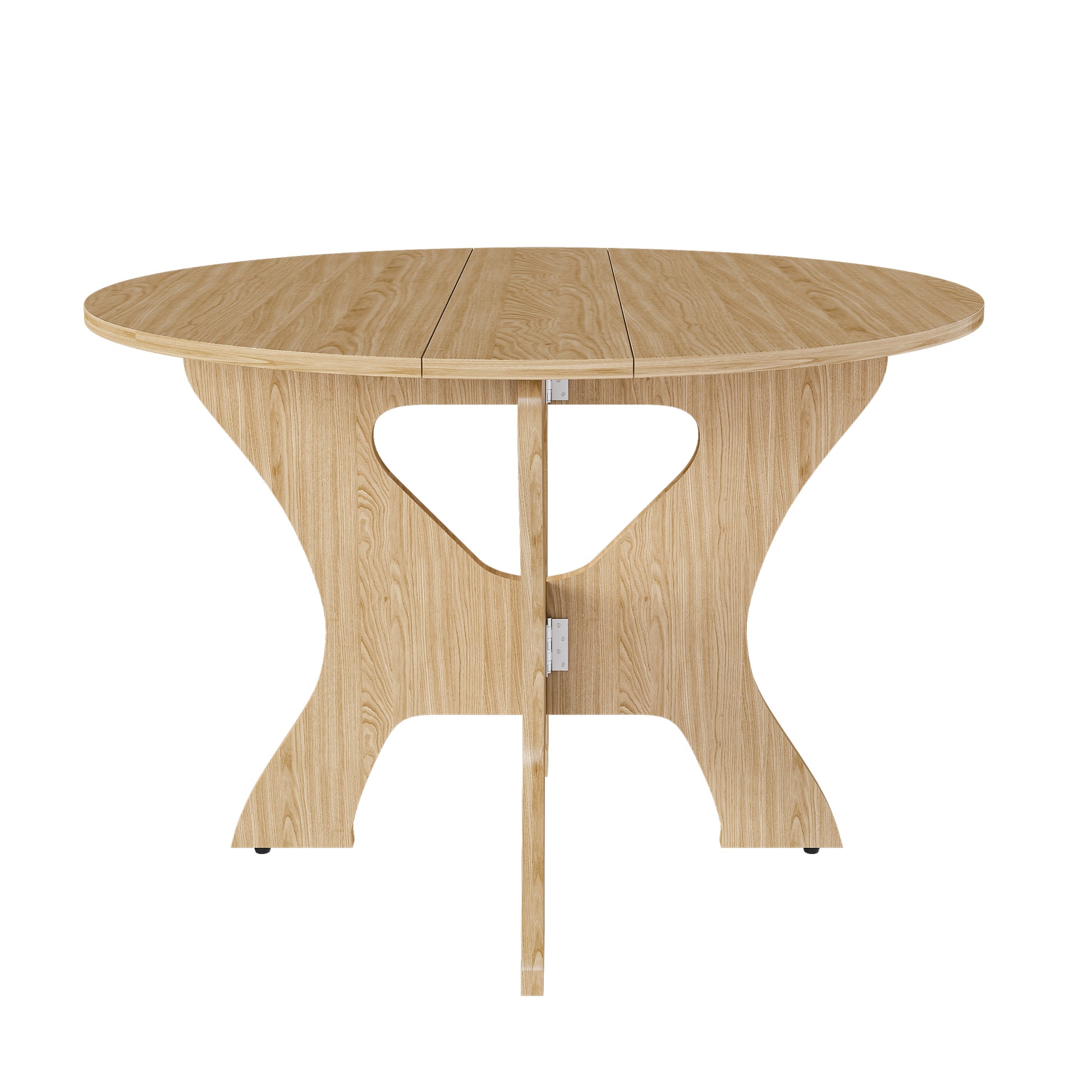 43 Inch Folding Round Dining Table - Ancient Oak for Dining Room
