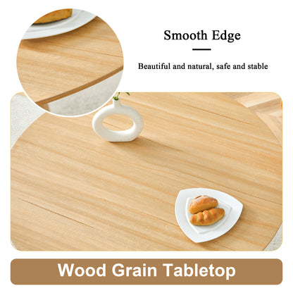 47" Modern Wood Texture Dining Table - MDF Material