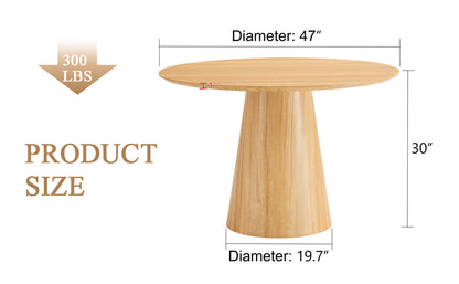 47" Modern Wood Texture Dining Table - MDF Material