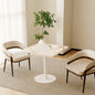 Square Modern Dinning Table 31.5 inches Bistro Table Tulip Table with Faux Marble top,Easy Assemble,Sturdy Metal Frame Diameter
