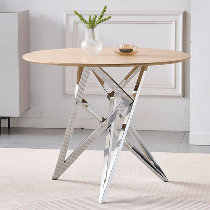 Round Dining Table - 37 Inch Kitchen Table for 4 People for Dining Room