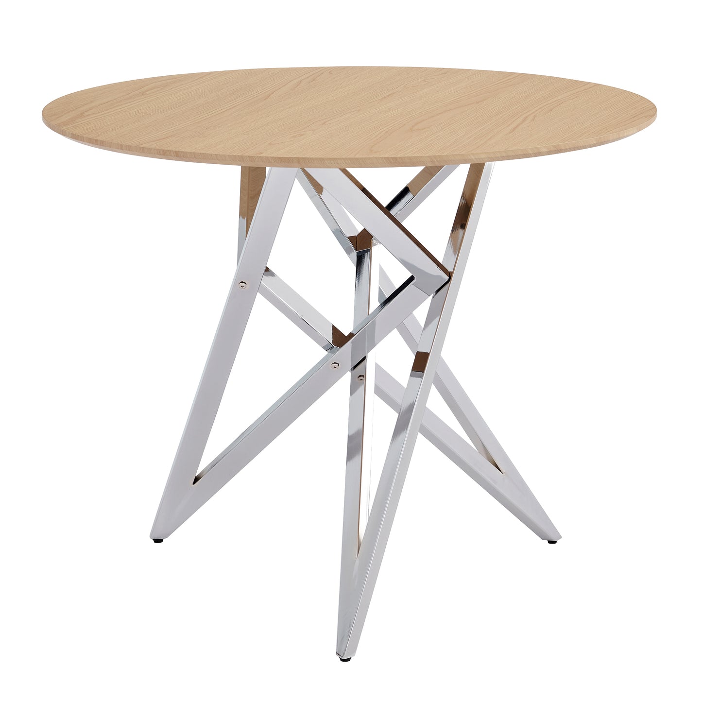 Round Dining Table - 37 Inch Kitchen Table for 4 People for Dining Room