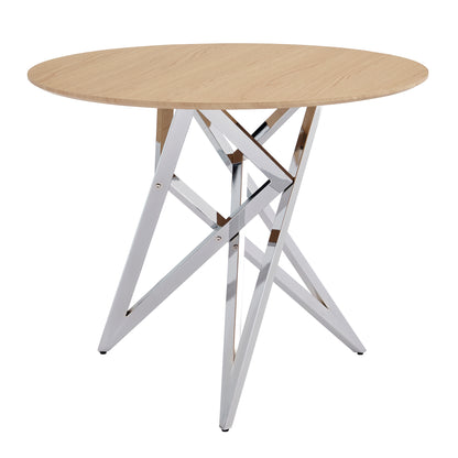 Round Dining Table - 37 Inch Kitchen Table for 4 People for Dining Room