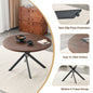 Dark Walnut MDF Dining Table with Radial Legs for Modern Dining Room