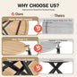 Thick Oak MDF Dining Table with Tool-Free Assembly for Modern Kitchen