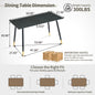 Modern Dark Gray Dining Table - Seats 4, Sintered Stone