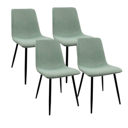 Light Green Linen Dining Chair Set of 4