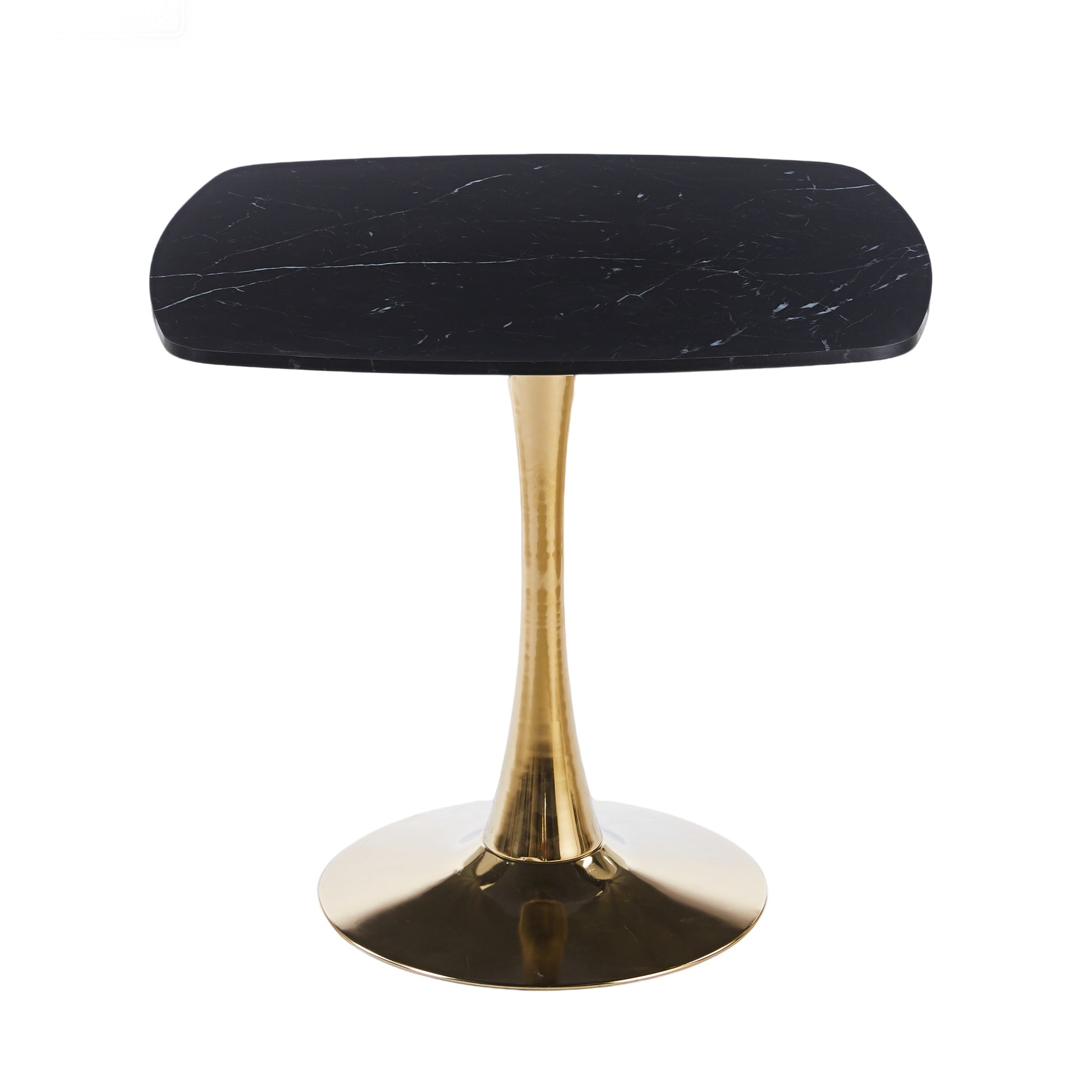 Gold Matte Black Dining Table - 31.5 Inch Modern Kitchen Table for Dining Room