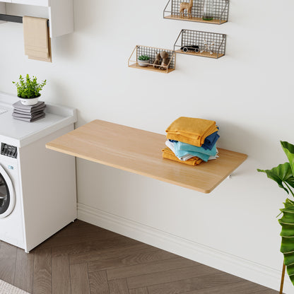 Laundry Room Folding Table Wall Mounted Folding Table for Small Spaces,Fold Down Desk,Workbench,Addition to Garage & Shed/Home Office/Laundry Room/Home Bar/Kitchen & Dining Room,45*22*6.5 inches.
