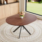 Extendable Round Dining Table (43" to 54") - Space-Saving Dining Table with Sturdy Metal Legs,for Small Apartment/Living Room, 4-6 Seater Multi-Functional Kitchen Room Dinner Table