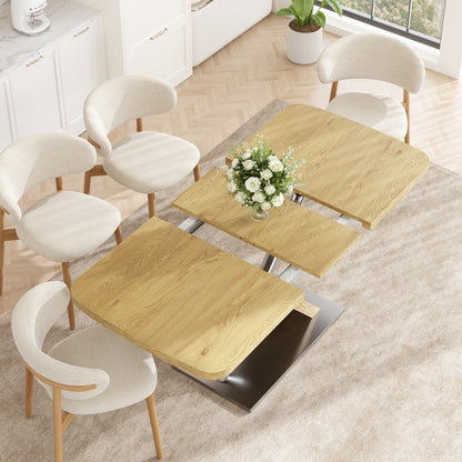 63" Natural Dining Table Seats 6 - Restaurant Style