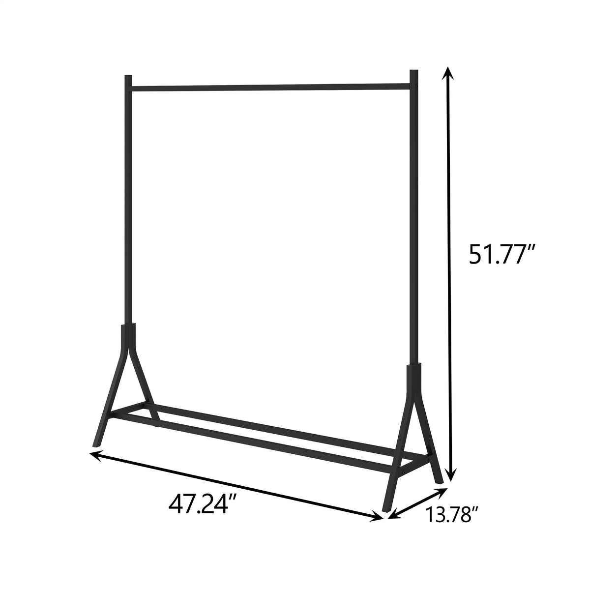 Black Metal Bedroom Coat Rack - Freestanding Hanger