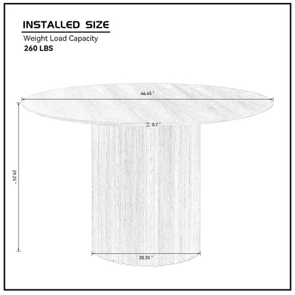 Black Mid Century Modern Dining Table - 46.5" x 46.5"
