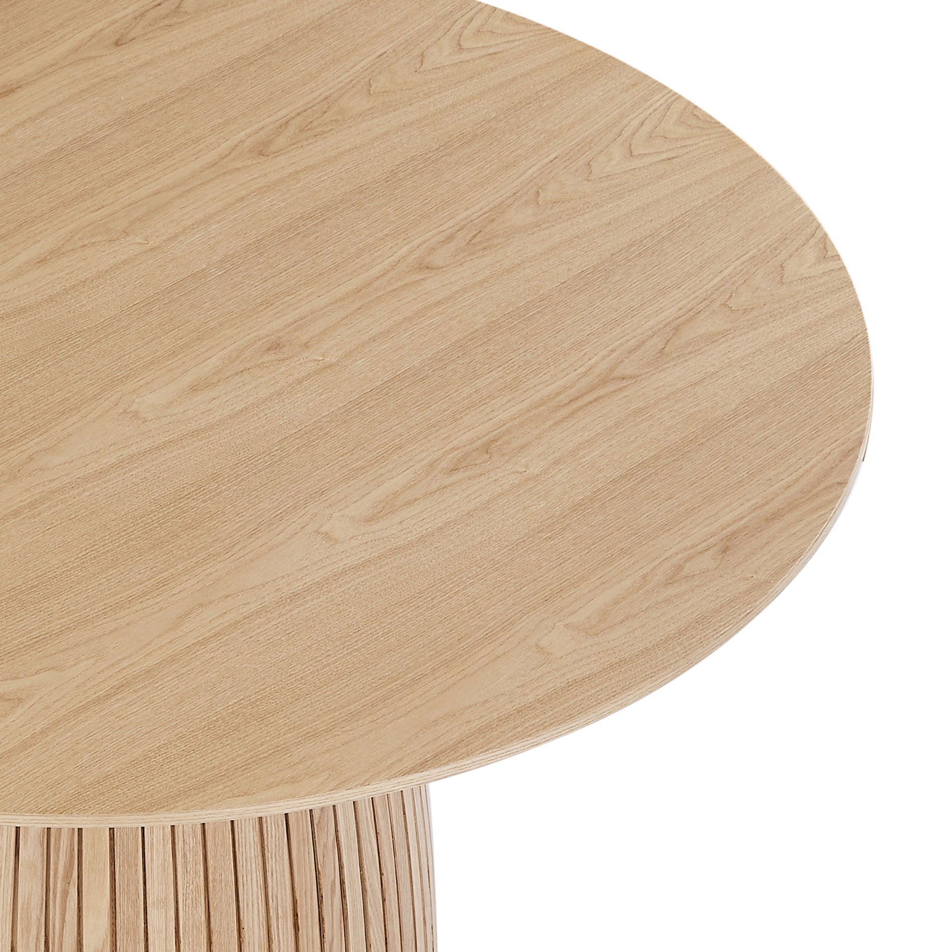 Round Dining Table - Oak MDF Kitchen Table 47.24" for Dining Room
