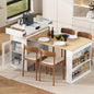 Extendable Dining Table with Storage - Creamy White