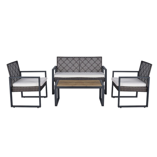 Acacia Wood Patio Set - 5 Piece Outdoor Furniture Set
