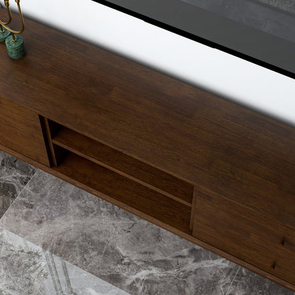 70.9 Inch Walnut Solid Wood TV Stand for 72 Inch TVs - image 8