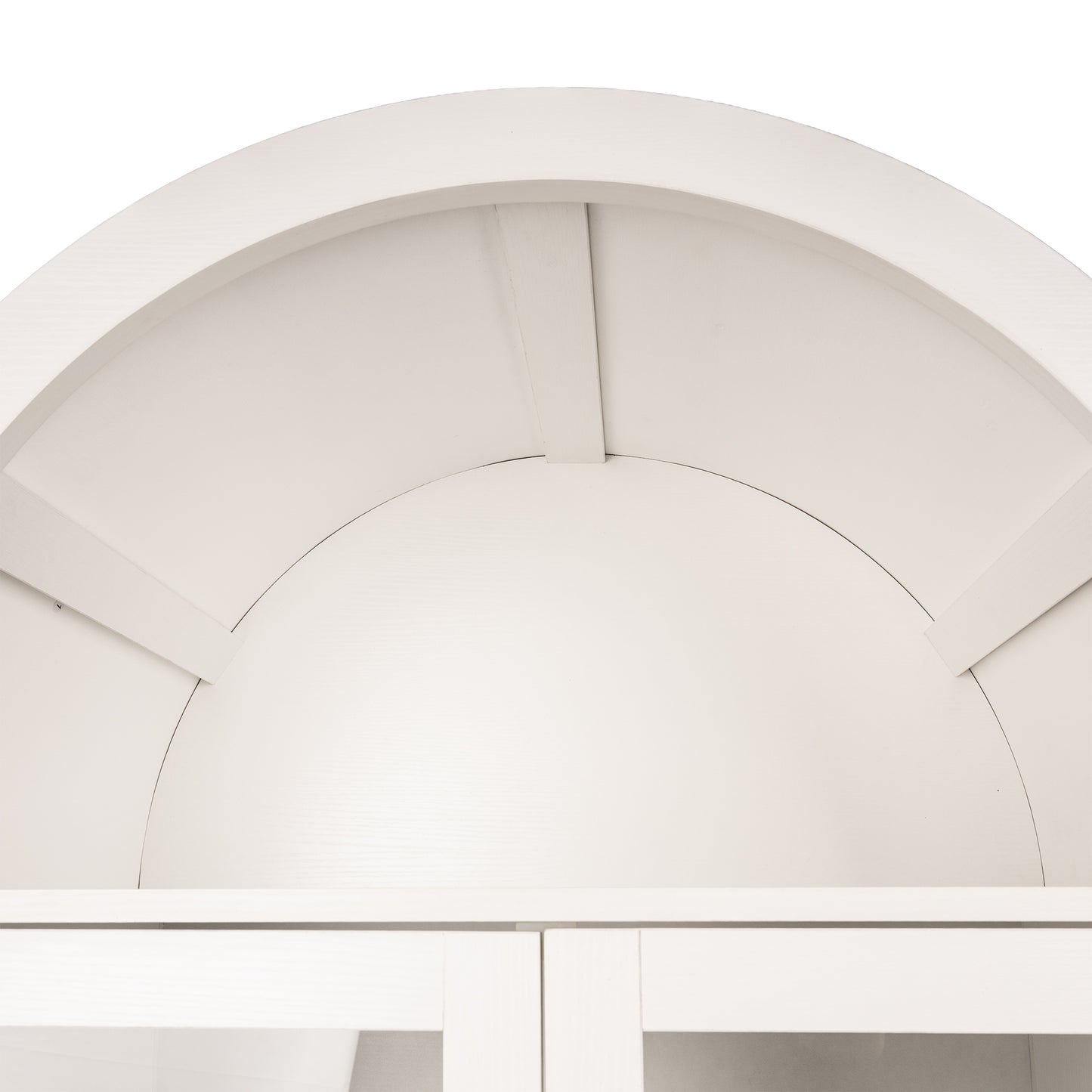 71" White Farmhouse Kitchen Pantry Cabinet with Glass Door - image 20
