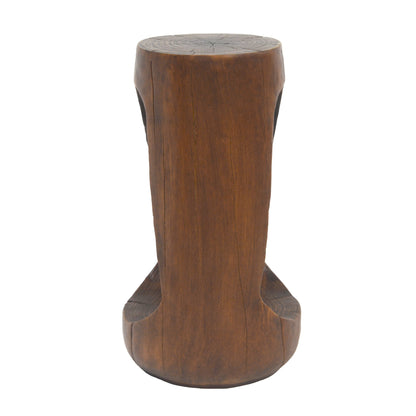 Antique Brown Magnesium Oxide End Table - Patio Outdoor Side Table