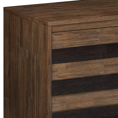 Dark Brown Acacia Wood Sideboard Buffet for Dining Room Storage